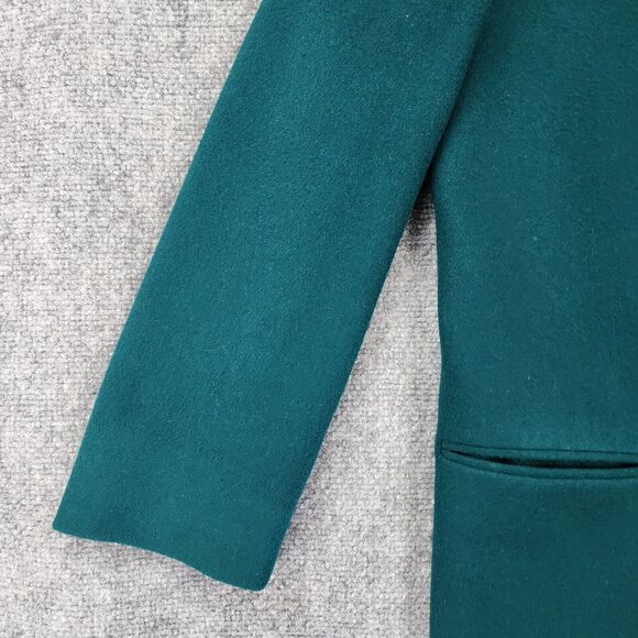 Vintage LL Bean Blazer Womens 10R Green Wool Metal Buttons USA Made 90s Coat - Picture 8 of 12